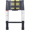 JN.SONGS 2.6m Teleskopleiter Aluminium Dachleiter EN131 Mit 8 Stufen Mehrzweckleiter Klappleiter Belastbarkeit 150 Kg, Schwarz