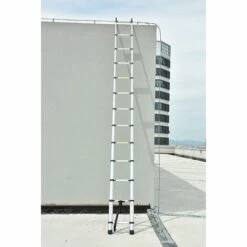 DAY PLUS 4.4m Aluminium Mehrzweckleiter Teleskopleiter Mit Abnehmbarem Haken Ausziehbar Leiter Klappleiter Anti-Rutsch Stufen Multifunktionsleiter Trittleiter 150KG Belastbarkeit Max -Leitern Verkaufsladen 56155220 5