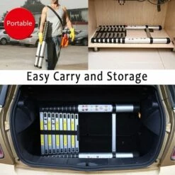 DAY PLUS 12.5FT/3.8m Teleskopleiter Aus Hochwertigem Edelstahl, 13 Stufen Ausziehleiter Rutschfester Klappleiter Stehleiter Mehrzweckleiter | Belastbarkeit Bis Zu 150kg | Sicher Und Zuverlässig Leiter (EN131) 9 DAY PLUS 12.5FT/3.8m Teleskopleiter Aus Hochwertigem Edelstahl, 13 Stufen Ausziehleiter Rutschfester Klappleiter Stehleiter Mehrzweckleiter | Belastbarkeit Bis Zu 150kg | Sicher Und Zuverlässig Leiter (EN131) -Leitern Verkaufsladen 56155479 5