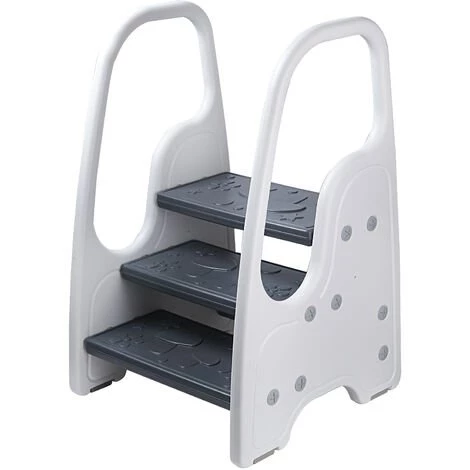 Kinder Tritthocker, Dreistufig Trittschemel, Kinderschemel Aus Kunststoff, Kinderhocker Perfekt Für Kinderzimmer, Küche Und Badezimmer, Weiß Vinteky 1 Kinder Tritthocker, Dreistufig Trittschemel, Kinderschemel Aus Kunststoff, Kinderhocker Perfekt Für Kinderzimmer, Küche Und Badezimmer, Weiß Vinteky