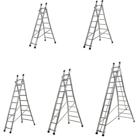 CENTAURE Mehrzweckleiter 2-teilig Mit Ausgestelltem Fuß - Lang 3.35m - 363207 4 CENTAURE Mehrzweckleiter 2-teilig Mit Ausgestelltem Fuß - Lang 3.35m - 363207 – Bild 4