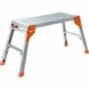 Craftfull Arbeitsplattform CF-107A Arbeitsbühne Arbeitspodest Trittbank Alu (Silber/Orange)