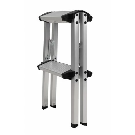 Craftfull Doppel-Klapptritt CF-131A Trittleiter Stufenstehleiter Alu Leiter (2 X 2 Stufen) 2 Craftfull Doppel-Klapptritt CF-131A Trittleiter Stufenstehleiter Alu Leiter (2 X 2 Stufen) – Bild 2