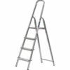 Elkop Haushaltsleiter 4 Stufen Aluminium Stehleiter Klappleiter Klappbar