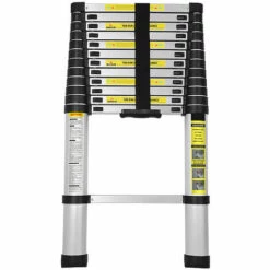Wolketon Teleskopleiter Ausziehleiter Bix 150kg Stabil Aluminium Stehleiter 3.8m