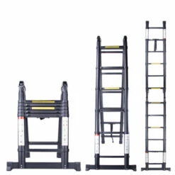 PETITES ECREVISSES 3,8M Teleskopleiter Klappleiter Ausziehbare Leiter Aus Aluminium Max 150kg Zertifizierung: EN131