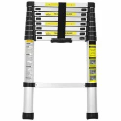 Hengda Teleskopleiter Ausziehleiter Bix 150kg Stabil Aluminium Stehleiter 2.6m