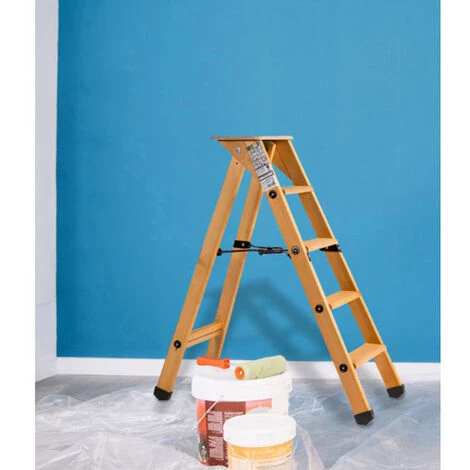 CENTAURE Holzstehleiter Mit Ablage - 3 Stufen - Hauteur Maximale 2.25 - 483203 2 CENTAURE Holzstehleiter Mit Ablage - 3 Stufen - Hauteur Maximale 2.25 - 483203 – Bild 2