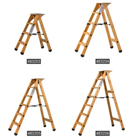 CENTAURE Holzstehleiter Mit Ablage - 3 Stufen - Hauteur Maximale 2.25 - 483203 3 CENTAURE Holzstehleiter Mit Ablage - 3 Stufen - Hauteur Maximale 2.25 - 483203 – Bild 3