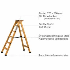 CENTAURE Holzstehleiter Mit Ablage - 3 Stufen - Hauteur Maximale 2.25 - 483203 7 CENTAURE Holzstehleiter Mit Ablage - 3 Stufen - Hauteur Maximale 2.25 - 483203 -Leitern Verkaufsladen 62416275 4