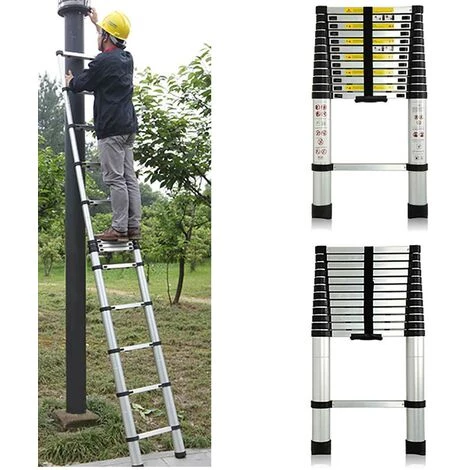 DAY PLUS 12.5FT Alu Teleskopleiter 3,8M Ausziehbare Leiter, Klappleiter Stehleiter Rutschfester, Aus Hochwertigem Aluminium, Ausziehleiter Mehrzweckleiter, Haushaltsleiter 150 Kg Belastbarkeit 5 DAY PLUS 12.5FT Alu Teleskopleiter 3,8M Ausziehbare Leiter, Klappleiter Stehleiter Rutschfester, Aus Hochwertigem Aluminium, Ausziehleiter Mehrzweckleiter, Haushaltsleiter 150 Kg Belastbarkeit – Bild 5