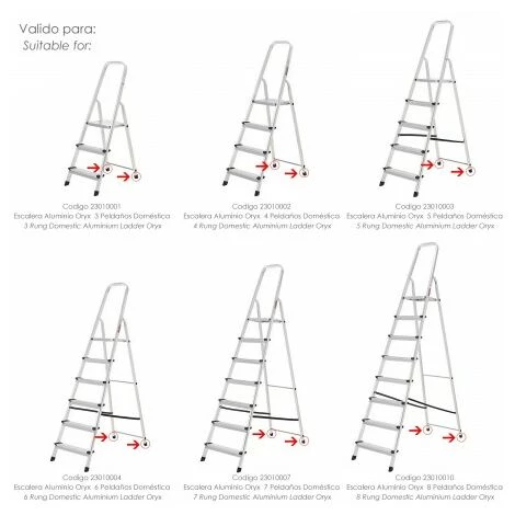 Contera Escaleras Aluminio Oryx Trasera, De 3 A 8 Peldaños 2 Contera Escaleras Aluminio Oryx Trasera, De 3 A 8 Peldaños – Bild 2