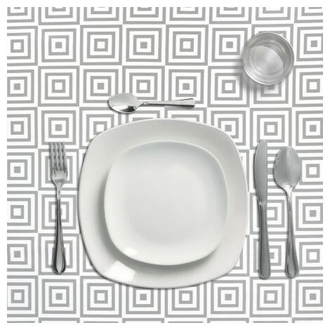 ORYX Mantel Hule Rectangular Rombos Grises Impermeable Antimanchas Pvc 140x250 Cm. Recortable Uso Interior Y Exterior 2 ORYX Mantel Hule Rectangular Rombos Grises Impermeable Antimanchas Pvc 140x250 Cm. Recortable Uso Interior Y Exterior – Bild 2