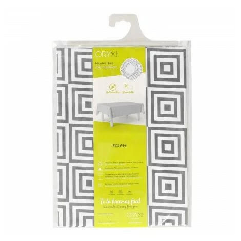 ORYX Mantel Hule Rectangular Rombos Grises Impermeable Antimanchas Pvc 140x250 Cm. Recortable Uso Interior Y Exterior 4 ORYX Mantel Hule Rectangular Rombos Grises Impermeable Antimanchas Pvc 140x250 Cm. Recortable Uso Interior Y Exterior – Bild 4