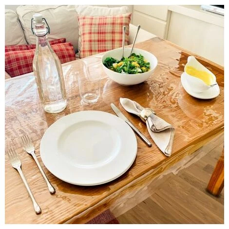 ORYX Mantel Hule Rectangular Transparente Antimanchas Pvc 140x250 Cm. Recortable Uso Interior Y Exterior 2 ORYX Mantel Hule Rectangular Transparente Antimanchas Pvc 140x250 Cm. Recortable Uso Interior Y Exterior – Bild 2