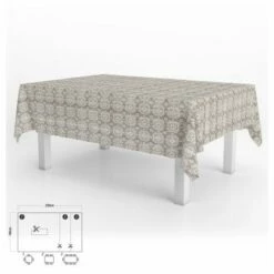 ORYX Mantel Hule Rectangular Estampado Madera Impermeable Antimanchas Pvc 140x250 Cm. Recortable Uso Interior Y Exterior