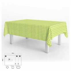 ORYX Mantel Hule Rectangular Cuadros Lima Impermeable Antimanchas Pvc 140x250 Cm. Recortable Uso Interior Y Exterior