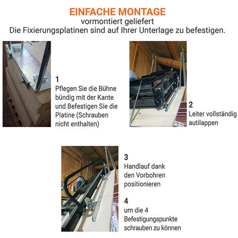 LEITER EXPERTEN - MATISERE Mehrteilige Stufenleiter Klappbar Für Zwischengeschoss - Dachbonleiter Klappbar Weiss - Handlauf Beidseitig - PALCO/P/B/2M 3 LEITER EXPERTEN - MATISERE Mehrteilige Stufenleiter Klappbar Für Zwischengeschoss - Dachbonleiter Klappbar Weiss - Handlauf Beidseitig - PALCO/P/B/2M – Bild 3