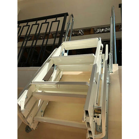 LEITER EXPERTEN - MATISERE Mehrteilige Stufenleiter Klappbar Für Zwischengeschoss - Dachbonleiter Klappbar Weiss - Handlauf Beidseitig - PALCO/P/B/2M 5 LEITER EXPERTEN - MATISERE Mehrteilige Stufenleiter Klappbar Für Zwischengeschoss - Dachbonleiter Klappbar Weiss - Handlauf Beidseitig - PALCO/P/B/2M – Bild 5