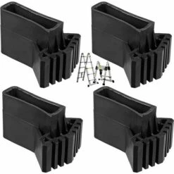 Dontodent Leiter-Fußabdeckungen Füße Verlängerungsleiter Füße Leiter Rutschfeste Gummipads Universelle Rutschfeste Gummileiter-Ersatzfüße (4 Stück)