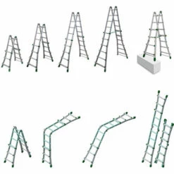 LEITER EXPERTEN - MATISERE Alu Teleskopleiter 2.88 M - 4 X 3 Sprossen - Fußverlängerungen - BK/1/BR -Leitern Verkaufsladen 64156699 4
