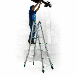 LEITER EXPERTEN - MATISERE Alu Teleskopleiter 2.88 M - 4 X 3 Sprossen - Fußverlängerungen - BK/1/BR -Leitern Verkaufsladen 64156699 5