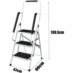 DAY PLUS Trittleiter 3 Stufen Klappbar, 3 Stufen Trittstufe Klappleiter Mit Handlauf Trittleiter, Trittleiter Stabil Stahl Tritt Stufe Leiter, Stufenleiter Haushaltsleiter Für Zuhause/Küche/Garage 9 DAY PLUS Trittleiter 3 Stufen Klappbar, 3 Stufen Trittstufe Klappleiter Mit Handlauf Trittleiter, Trittleiter Stabil Stahl Tritt Stufe Leiter, Stufenleiter Haushaltsleiter Für Zuhause/Küche/Garage -Leitern Verkaufsladen 65382344 5