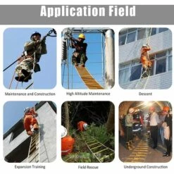 JN.SONGS Strickleiter Feuerfeste Rettungsleiter 15M Mit Karabinern Feuerleiter Schnellen Einsatz, Rettungsstrickleiter Für Fenster, Balkonflucht -Leitern Verkaufsladen 65862158 5