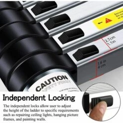 DYHF Alu Teleskopleiter Mehrzweckleitern Klappleiter Teleskopleiter Anlegeleiter Ausziehleiter 4,1M -Leitern Verkaufsladen 66650211 4