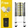 FREOSEN 3,8 M Tragbare Teleskopleiter Aluminium-Multifunktionsleiter, Tragfähigkeit 150 Kg, 13 Sprossen