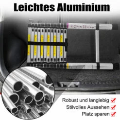 UISEBRT Teleskopleiter Aluminium, Ausziehleiter Multifunktionsleiter Alu-Teleskopleiter Rutschfester Mehrzweckleiter Stehleiter Aluleiter 150 Kg Belastbarkeit, Silber 8 UISEBRT Teleskopleiter Aluminium, Ausziehleiter Multifunktionsleiter Alu-Teleskopleiter Rutschfester Mehrzweckleiter Stehleiter Aluleiter 150 Kg Belastbarkeit, Silber -Leitern Verkaufsladen 67332042 4