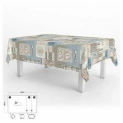 ORYX Mantel Hule Rectangular Menu Restaurante Impermeable Antimanchas Pvc 140x250 Cm. Recortable Uso Interior Y Exterior