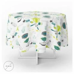 ORYX Mantel Hule Redondo Accesorios Cocina Impermeable Antimanchas Pvc Ø 140 Cm. Uso Interior Y Exterior