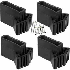 ECHOO Leiterfußabdeckungen Fußverlängerung Leiterfüße Leiter Rutschfeste Gummipads Universelle Rutschfeste Gummileiter-Ersatzfüße (4 Stück)