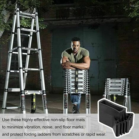 ECHOO Leiterfußabdeckungen Fußverlängerung Leiterfüße Leiter Rutschfeste Gummipads Universelle Rutschfeste Gummileiter-Ersatzfüße (4 Stück) 5 ECHOO Leiterfußabdeckungen Fußverlängerung Leiterfüße Leiter Rutschfeste Gummipads Universelle Rutschfeste Gummileiter-Ersatzfüße (4 Stück) – Bild 5