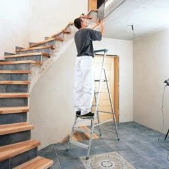 Zarges Genietete Stehleiter Eloxiert Scana S 4 Stufen -Leitern Verkaufsladen 8511364 3