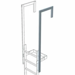 Zarges Ausstiegsholm Abgewinkelt Edelstahl 60x25mm