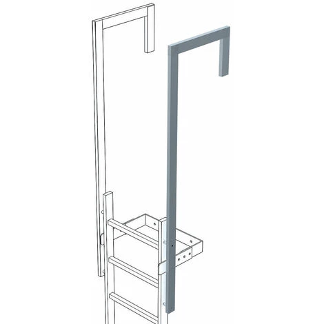Zarges Ausstiegsholm Abgewinkelt Edelstahl 60x25mm 1 Zarges Ausstiegsholm Abgewinkelt Edelstahl 60x25mm
