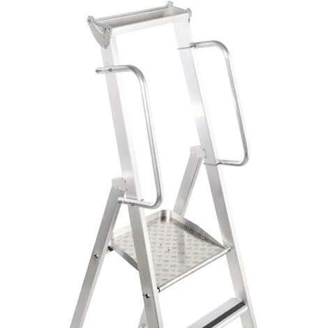 Zarges Gebördelte Stehleiter Meistertritt S Mit Großer Plattform Und Ablage 8 Stufen 4 Zarges Gebördelte Stehleiter Meistertritt S Mit Großer Plattform Und Ablage 8 Stufen – Bild 4