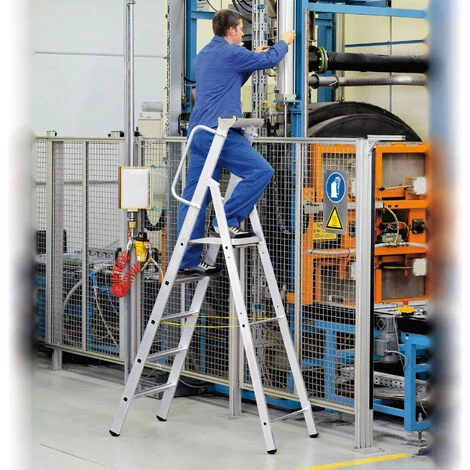 Zarges Gebördelte Stehleiter Meistertritt S Mit Großer Plattform Und Ablage 8 Stufen 5 Zarges Gebördelte Stehleiter Meistertritt S Mit Großer Plattform Und Ablage 8 Stufen – Bild 5