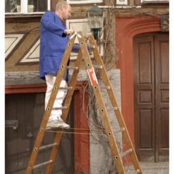 Layher 1028 Verbundstehleiter 2x6 Sprossen -Leitern Verkaufsladen 8617122 3