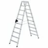 G&UUML;NZBURGER STEIGTECHNIK Günzburger Stehleiter Mit Ergo-pad Beidseitig Begehbar 2x10 Stufen