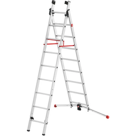 Hailo ProfiLOT Kombileiter 2x9 + 1x8 Sprossen Inkl. Tritt 3 Hailo ProfiLOT Kombileiter 2x9 + 1x8 Sprossen Inkl. Tritt – Bild 3