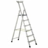 Zarges Genietete Stehleiter, Eloxiert XLstep S 6 Stufen