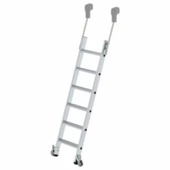 G&UUML;NZBURGER STEIGTECHNIK Günzburger Aluminium-Regalleiter Fahrbar 6 Stufen