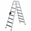 G&UUML;NZBURGER STEIGTECHNIK Günzburger Stehleiter Beidseitig Begehbar Mit Clip-step R13 2x8 Stufen