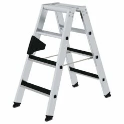 GÜNZBURGER STEIGTECHNIK Günzburger Stehleiter Beidseitig Begehbar Mit Clip-step 2x4 Stufen