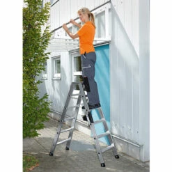 GÜNZBURGER STEIGTECHNIK Günzburger Stehleiter Beidseitig Begehbar Mit Clip-step 2x4 Stufen 6 GÜNZBURGER STEIGTECHNIK Günzburger Stehleiter Beidseitig Begehbar Mit Clip-step 2x4 Stufen -Leitern Verkaufsladen 8619671 3