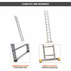 LEITER EXPERTEN - MATISERE Alu-Anlegeleiter 5,80m, 20 Sprossen, Für Profi, 7 Jahre Garantie - 8120 -Leitern Verkaufsladen 9752026 3