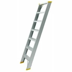LEITER EXPERTEN - MATISERE Aluminium Stufenleiter 6 Stufen, Stufentiefe 8,5cm, Höhe 1,31m, Gesamtbreite 45cm, Stufenbeite 40cm - 9906